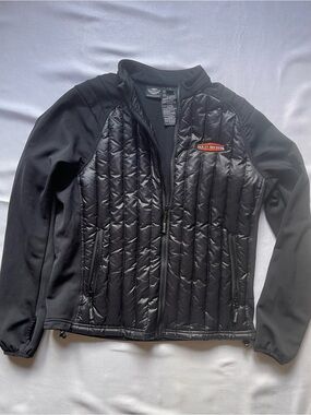 Harley-Davidson Genuine MotorClothes Black Quilted Down Jacket Size M